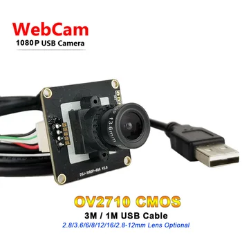 1080p Full Hd MJPEG Высокоскоростной CMOS OV2710 Широкоугольный Мини-Модуль видеонаблюдения UVC OTG OEM Веб-камера USB Модуль камеры Промышленный Простой В Использовании
