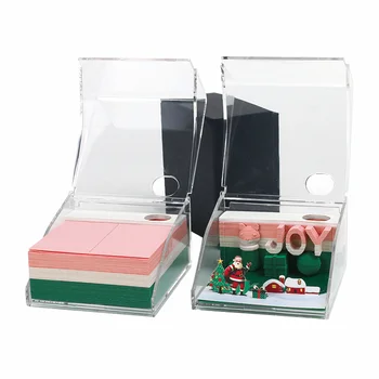 155 Листов Креативный Блок Заметок Omoshiroi 3D Блокнот Милые Рождественские Сапоги Memo Cube Материал Бумага Diy Рождественские Украшения Подарки