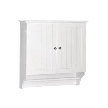 2-дверный Настенный шкаф для хранения Ashland Collection с вешалкой для полотенец, белый