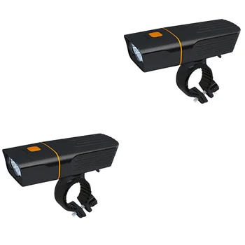 2 комплекта фар, USB перезаряжаемые велосипедные фары, комплект задних фар (фара 2400 мАч и задний фонарь USB)