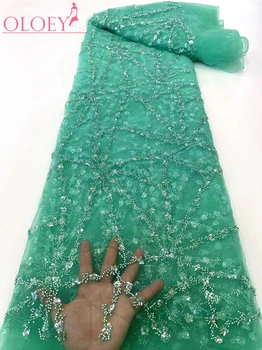 2023 Модная французская вышивка Бисером Кружевная ткань В Африканском Нигерийском стиле С блестками Кружевная ткань Для Свадебного платья