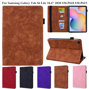 3D Цветок с тиснением для Samsung Tab S6 Lite Чехол 10,4 дюймов 10,4 SM-P610 SM-P615 Чехол для планшета Funda Galaxy Tab S6 Lite Чехол