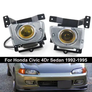 80% горячих продаж！！！ Галогенные противотуманные фары бамперная лампа для Honda Civic 1992-1995 4D Седан с переключателем