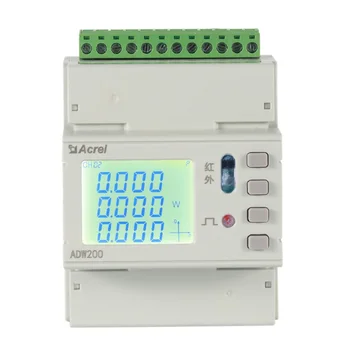 ADW210-D16-4S 3-Фазный Счетчик энергии Электроизмерительный прибор Ватт 230 В Цифровой кВтч 