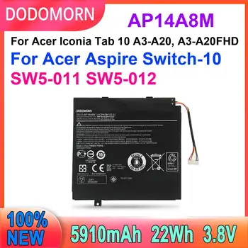 AP14A8M Для Acer Iconia Tab 10 Замена батареи A3-A20 A3-A20FHD SW5-011 SW5-012 AP14A4M 5910 мАч
