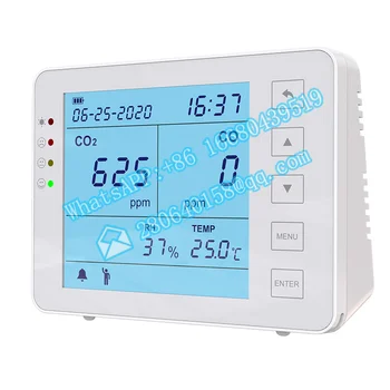 CO2Meter SA1500 Измеритель качества воздуха в помещении CO2 CO, температуры и относительной влажности, белый