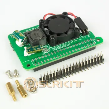 DSLRKIT 5V 3A PoE HAT для Raspberry Pi 4B 3B + 3B Plus 802.3at PoE + с охлаждающим вентилятором