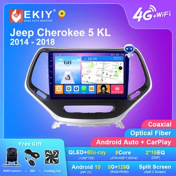EKIY T7 Android Автомобильный Радиоприемник Для Jeep Cherokee 5 KL 2014-2018 Стерео Мультимедийный Видеоплеер GPS Navi DSP BT Без 2din Головного устройства