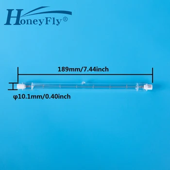 HoneyFly 1шт 189 мм Новая Линейная Галогенная лампа J189 R7S 220 В/110 В 750 Вт 1000 Вт Двухсторонние Прожекторы Накаливания Кварцевая Трубка