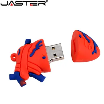 JASTER USB 2,0 Флеш-Накопитель 64 ГБ Череп Черные Флеш-накопители 16 ГБ 8 ГБ16 Гб 32 ГБ U-диск Мозговой Флеш-Накопитель Для студентов-медиков Креативный Подарок