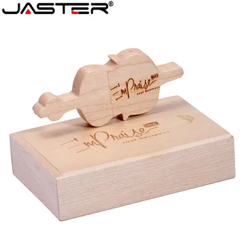 JASTER деревянная скрипка USB + коробка флэш-накопитель USB2.0 64 ГБ 32 ГБ 16 ГБ 8 ГБ 4 ГБ Карта памяти фотография свадебные подарки логотип по индивидуальному заказу