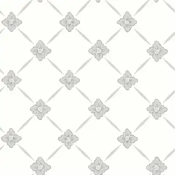 Linne светло-серые обои с геометрическим рисунком и цветочным рисунком Обои для домашнего декора