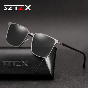 SZTZX Квадратные Фотохромные поляризованные солнцезащитные очки Для мужчин И женщин, для вождения, для путешествий, Антибликовые Очки TR90, Оправа для очков по рецепту, УФ