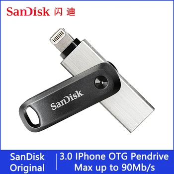 SanDisk USB флэш-накопитель iXpand OTG Lightning Разъем USB 3.0 Stick 256GB 128GB 64G Металлический флеш-накопитель MFi Для iPhone iPad SDIX60N