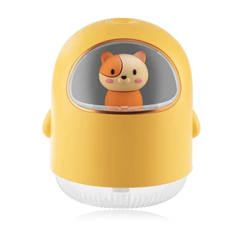 USB Space Cat Увлажнитель Воздуха USB Mini Cartoon Atmosphere Лампа Немой Спрей Кондиционер Комнатный Увлажнитель Воды Желтый