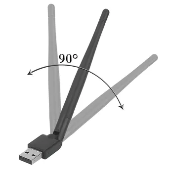 USB WiFi Антенна, беспроводная сетевая карта USB 2.0 150 Мбит/с, сетевой адаптер 802.11b/g/n с поворотной антенной