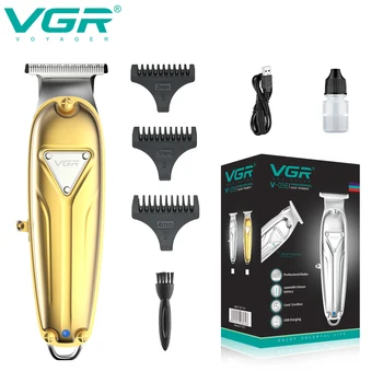 VGR Триммер для волос Беспроводная Машинка для стрижки волос Перезаряжаемая Парикмахерская Профессиональная Машинка для стрижки волос, Триммер для лысой головы для мужчин V-056