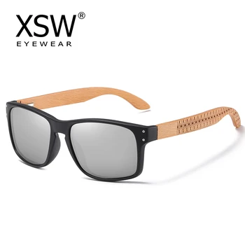 XSW 2023 Фирменный Дизайн, Солнцезащитные очки ручной работы из букового дерева, Мужские Поляризованные очки, Серебряные Солнцезащитные очки для вождения на открытом воздухе, Усиленный Шарнир