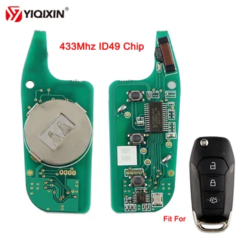 YIQIXIN 30ШТ 3 Кнопки Дистанционного Управления Автомобильным Ключом Печатная Плата ID49 Чип 433 МГц DS7T-15K601-B Для Ford Furus Mondeo Focus