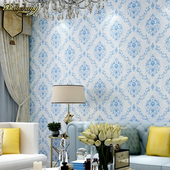 beibehang Европейские сине-белые фарфоровые тканевые обои в рулоне для настенного покрытия Home Decor Гостиная Спальня 3D обои tapety