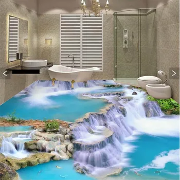 beibehang Пользовательская комната с прикрепленным полом Lotte ванная комната 3D абстрактные обои в стиле фэнтези обои 3D пол настенный пол высокой четкости w