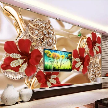 beibehang Пользовательские обои 3D фотообои цветок открытый богатый ювелирный цветок ТВ фон обои для рабочего стола домашний декор papel de parede
