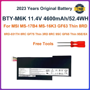 Аккумулятор для ноутбука BTY-M6K MSI MS-17B4 MS-16K3 GF63 Тонкий 8RD 8RD-031TH 8RC GF75 Тонкий 3RD 8RC 9SC GF65 Тонкий 9SE/SX