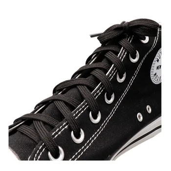 Аксессуары для обуви 6 мм, Белые, черные, двухслойные полиэстеровые шнурки, Женские кроссовки на плоской подошве, Однотонный зачарованный шнурок на заказ