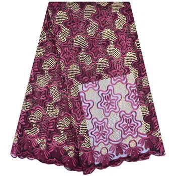 Африканская кружевная ткань, Женская кружевная ткань с цветочной сеткой, высококачественная африканская тюлевая кружевная ткань, французская кружевная ткань для свадьбы 1222