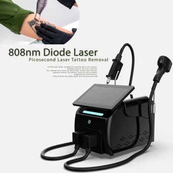 В салоне мощностью 3500 Вт используется 808 диодный лазер перманентный Портативный аппарат для пикосекундного лазерного удаления татуировок и волос 2 в 1