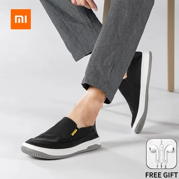 Вентиляция Xiaomi Youpin, Модная повседневная тканевая обувь, мужская одежда для ленивых, Удобная Легкая резиновая подошва, пружинящий материал, британский стиль