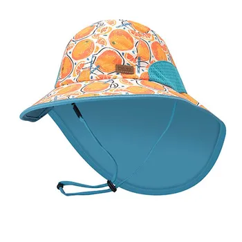 Весенне-летняя модная детская шляпа-зонт, корейская версия, пляжная шляпа с солнцезащитным кремом, оранжевая корейская версия, милая детская шляпа