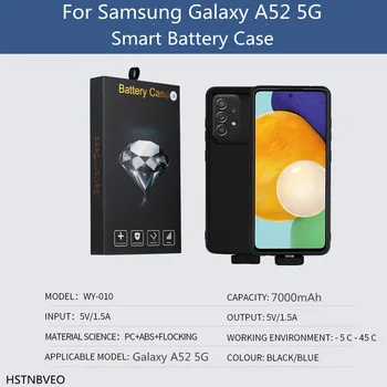 Внешний Банк питания 7000 мАч, Чехол для Зарядки Samsung Galaxy A52 5G, Чехол для Аккумулятора, Смарт-Магнитные Чехлы Для Зарядных устройств