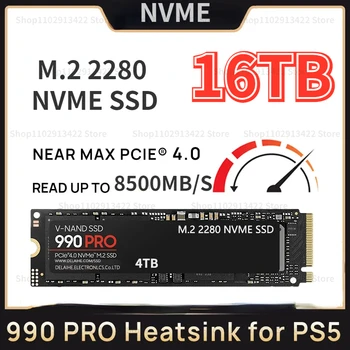 Высокоскоростной PCIe 4.0 990 PRO NVMe 4.0 M.2 2280 4 ТБ 2 ТБ 1 ТБ SSD Внутренний Твердотельный жесткий диск Для Ноутбука PS5 MLC PC Компьютер