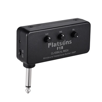 Гитарный усилитель Flatsons F1R Mini Headphone с разъемом 3,5 мм для наушников, AUX-вход, гитарные партии Plug-and-Play