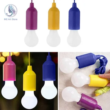 Декоративная светодиодная лампа на шнурке, портативная красочная светодиодная лампа на шнурке для палатки, кемпинга, 7 цветов, светодиодные лампы ночного освещения