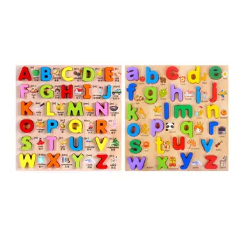 Деревянные Пазлы с Буквами, Подарки На День Рождения, Обучающие Обучающие Алфавитные Игрушки, Обучающие Игрушки Для Маленьких Девочек И Мальчиков