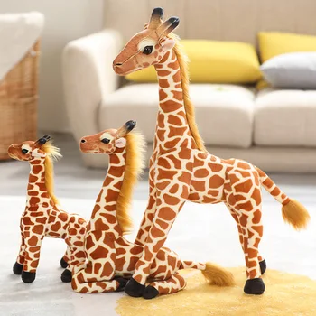 Детский подарок Имитация Жирафа Мягкие плюшевые игрушки Kawaii животное Кукла-Жираф Милая игрушка для девочки Подарок на День рождения