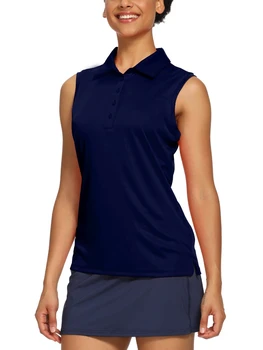 Женские майки для гольфа, рубашки поло без рукавов UPF 50 +, быстросохнущие спортивные теннисные рубашки для занятий спортом на открытом воздухе, дышащие трикотажные футболки