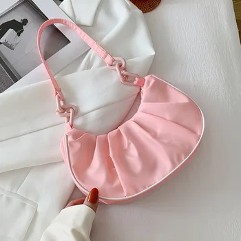 Женские сумки подмышками, летняя новинка 2022, модная маленькая сумка в корейском стиле, облачная сумка, складная сумка-мессенджер
