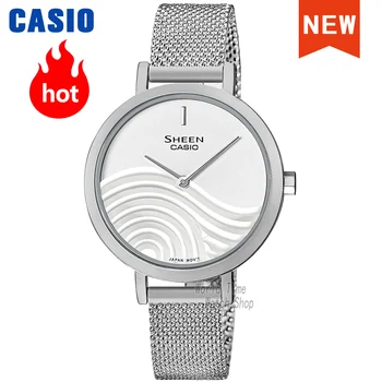Женские часы Casio, лидирующий бренд, серия SHE, водонепроницаемые кварцевые часы, женские часы, подарочные часы, спортивные часы reloj mujer