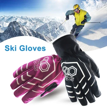 Зимние профессиональные лыжные перчатки Для девочек и мальчиков, водонепроницаемые теплые перчатки для взрослых, Зимние детские ветрозащитные перчатки для катания на лыжах и сноуборде