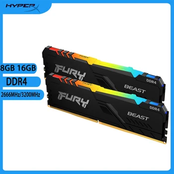 Игровая память HyperX BEAST RGB 3200 МГц 2666 МГц RAM DIMM XMP 16 ГБ 8 ГБ PC4-21300 PC4-25600 1,2 В 288Pin Ram DDR4 для настольной памяти