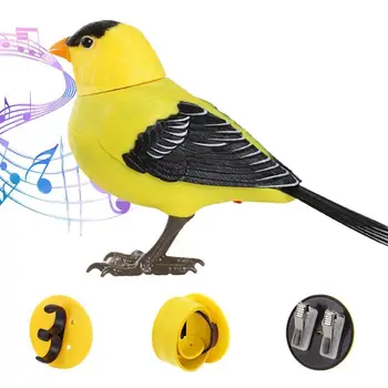 Игрушки с искусственными птицами, Электрическая интерактивная игрушка со светом и голосовым управлением, реалистичная имитация Птиц, издающих звуки, украшения для деревьев