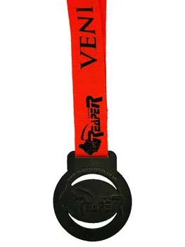 Изготовленная на заказ спортивная медаль из черного никеля