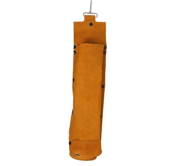 Кожаный держатель сварочного стержня Сумка для электродов Вместимостью до 5 фунтов Огнестойкий Искроустойчивый Огнестойкий
