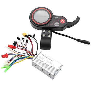 Контроллер 36 В + измеритель пробега ZQ-100 Запасные части, Измеритель скорости электрического скутера, 6-контактный дисплей для электрического скутера