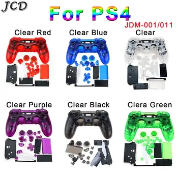 Контроллер JCD PS4 с Прозрачным Полным корпусом, чехол для геймпада, Кнопки, Комплект чехлов, Замена для PS4 V1