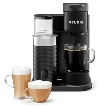 Кофеварка Keurig K-Café Essentials на одну порцию K-Cup Pod, Черная, США (Происхождение)
