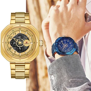 Креативные мужские спортивные часы с квадратным циферблатом, высококачественные кварцевые часы со стальным ремешком, изысканные женские модные часы